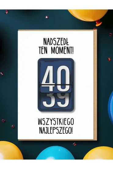 Nadwyraz.com Karnet Urodziny 40