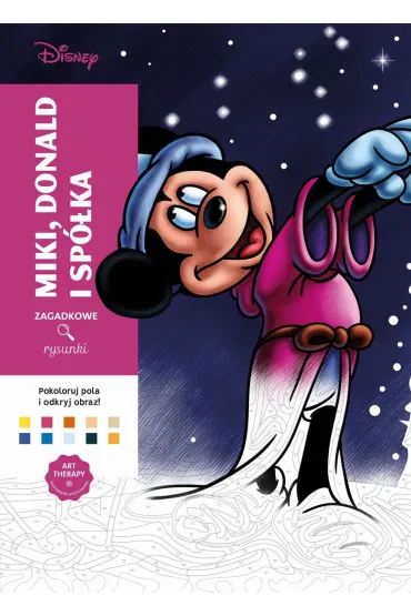 Art therapy. Kolorowanka antystresowa. Disney. Miki, Donald i sp�ka. Zagadkowe rysunki - J�r�my Mariez