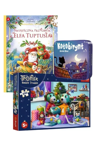 Paczka od Miko�aja: �wi�teczna przygoda elfa Tuptusia, Puzzle 100 el. �wi�ta Rodziny Treflik�w, Kotobirynt