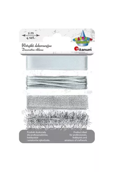 Titanum Wst��ki tekstylne srebrne 4 x 2m