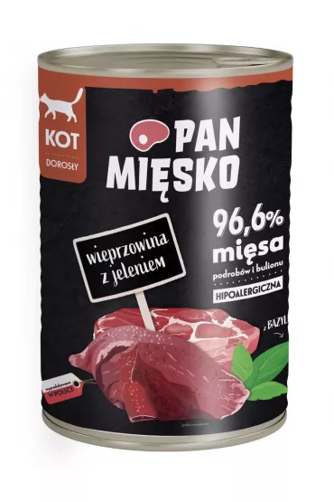 Pan Misko Karma mokra dla kota Wieprzowina z jeleniem 400 g