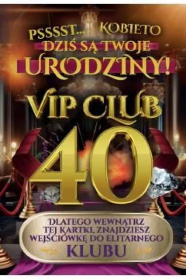 Yeku Karnet Urodziny 40 damskie