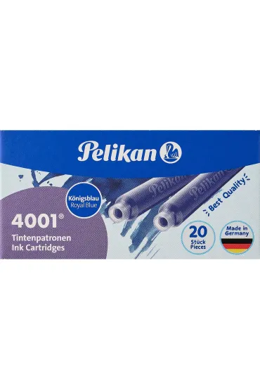 Pelikan Naboje atramentowe kr�tkie niebieskie 20 szt.