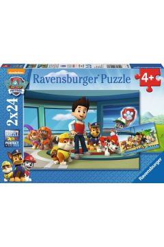 Puzzle 2 x 24 el. Prubble i Przyjaciele Psi Patrol Ravensburger