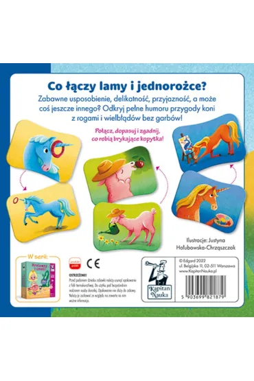 Kapitan Nauka. Lamy i jednoro�ce. Gra memo Edgard - Justyna  Ho�ubowska-Chrz�szczak