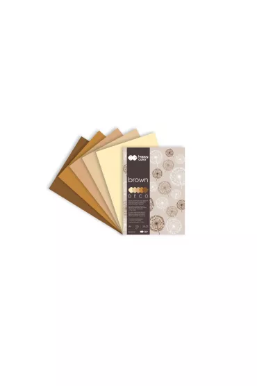 Happy Color Blok Deco Brown, 5 kolor�w, A4, 170g, 20 arkuszy 170 g 20 kartek