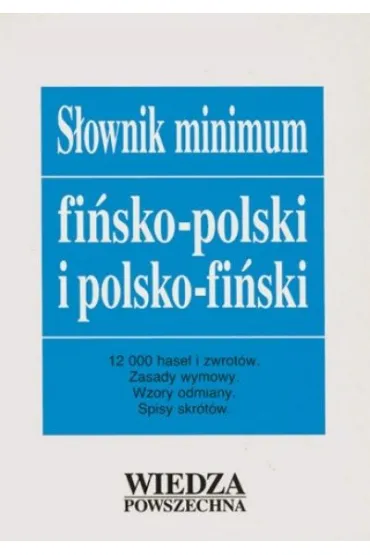 S�ownik minimum fi�sko-polski i polsko-fi�ski - Krawczykiewicz Beata i Antoni, Beata i Antoni Krawczykiewicz