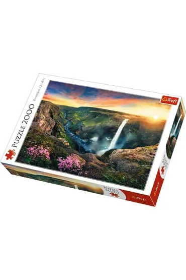 Puzzle 2000 el. Wodospad Haifoss. Islandia Trefl