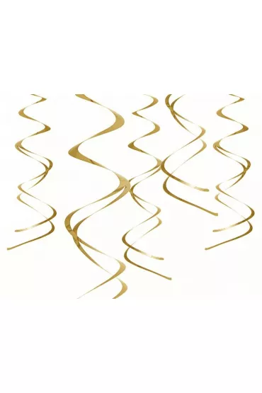 PartyDeco Dekoracje wisz�ce �widerki z�oty 5 szt