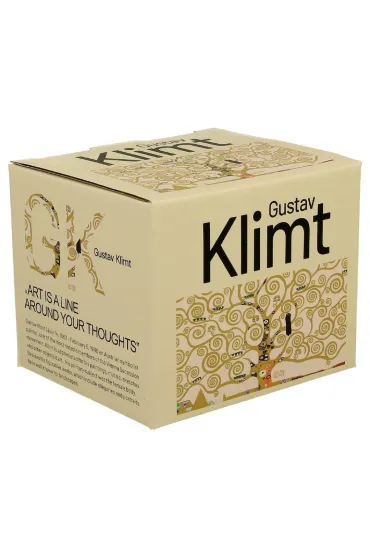 Duo Sp. z o.o. Porcelanowy kubek baryka Klimt Ecru Tree Of Life 430 ml