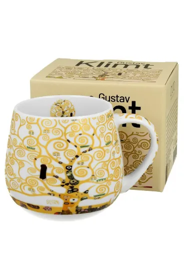 Duo Sp. z o.o. Porcelanowy kubek baryka Klimt Ecru Tree Of Life 430 ml