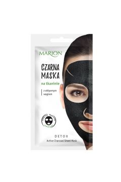 Marion Detox Mask czarna maska na tkaninie z aktywnym wglem