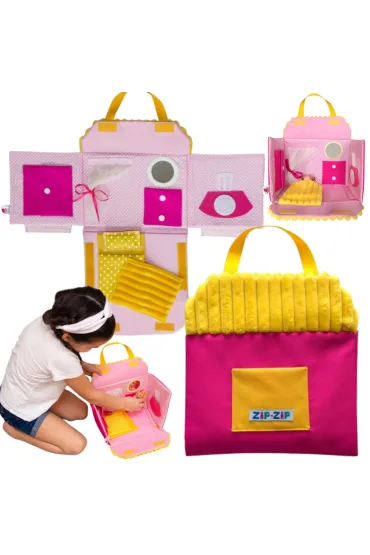 Roter Kafer Domek dla lalek torba przeno�na z�lty