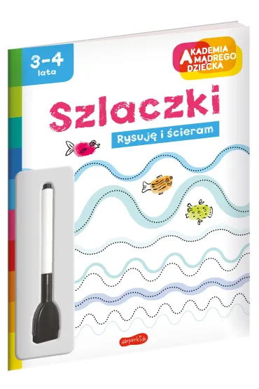 Szlaczki. Akademia m�drego dziecka. Rysuj� i �cieram