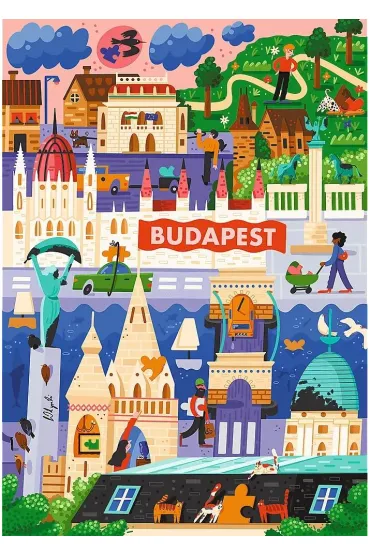 Puzzle 1000 el. The Art of Colour: Budapeszt Trefl