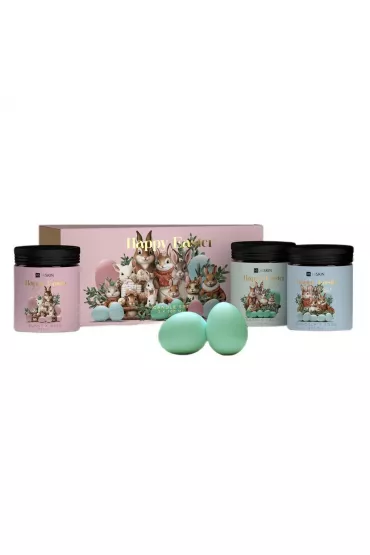 HiSkin Zestaw Happy Easter �wieca sojowa Chocolate Eggs + �wieca sojowa Garden Party + �wieca sojowa Bunny Kisses 3 szt.