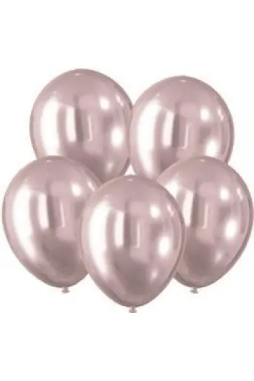 Balony z efektem chromu r�owe 30cm