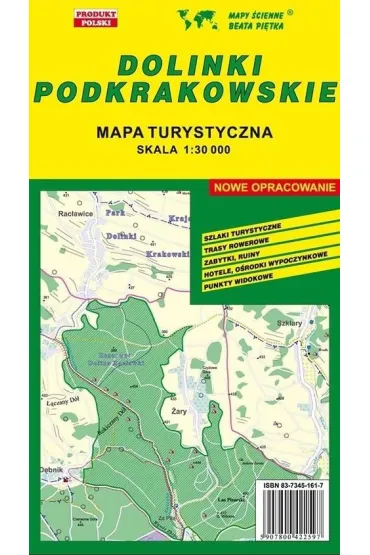 Dolinki Podkrakowskie 1:30 000 mapa turystyczna
