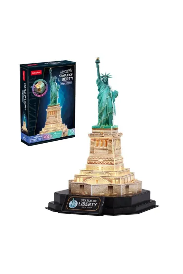 Puzzle 3D Statua Wolno�ci LED Cubic Fun