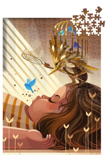 Puzzle 500 el. Dixit: Escape z unikatow kart do gry Rebel - Marina  Coudray
