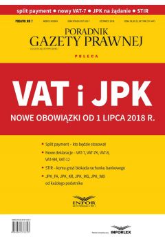 eBook VAT i JPK Nowe obowizki od 1 lipca 2018 r pdf