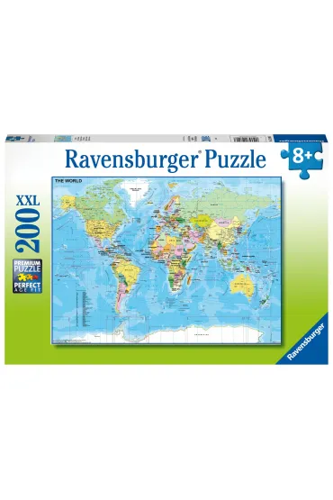 Puzzle 200 el. XXL Mapa �wiata Ravensburger