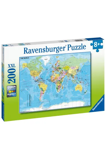 Puzzle 200 el. XXL Mapa �wiata Ravensburger