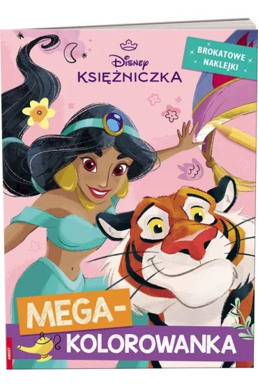 DISNEY KSIʯNICZKA. MEGAKOLOROWANKA. BROKATOWE NAKLEJKI