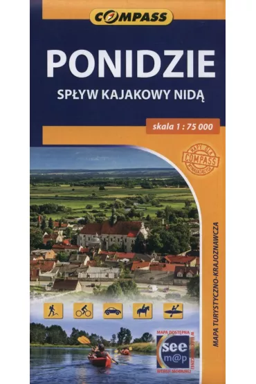 Mapa turystyczno-krajoznawcza Ponidzie. Sp�yw kajakowy Nid� 1:75 000