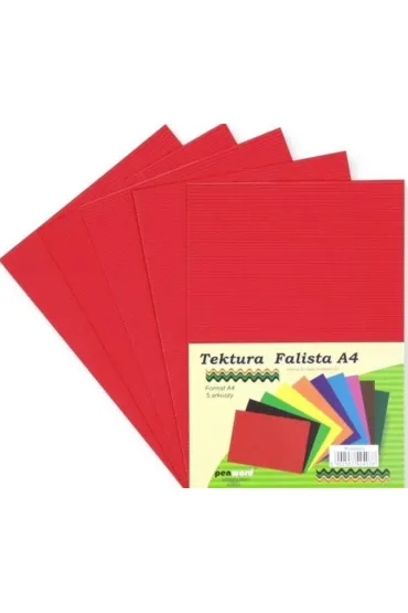 Penword Tektura A4 falista turkusowa 5 szt.