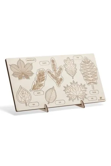 Puzzle drewniane - Co z drzewa spad�o Li�cie Sounds Wood