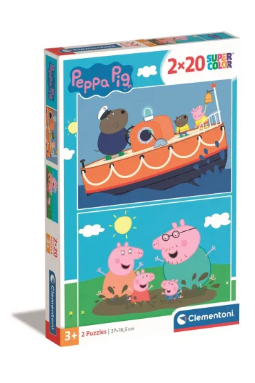 Puzzle 2x20 el. SuperColor. Peppa Pig Clementoni
