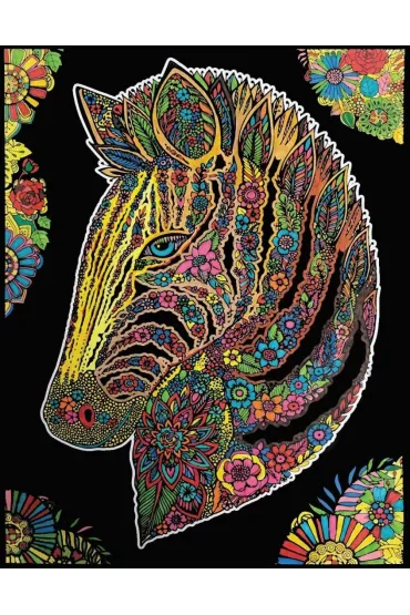 Kolorowanka Welwetowa 47x35 cm Zebra