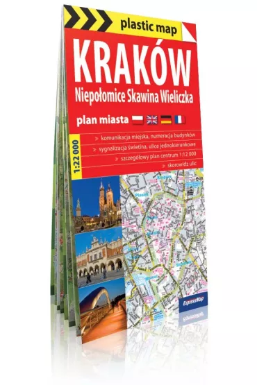 Krak�w (4 w 1)- plan miasta 1:22 000 (foliowana)
