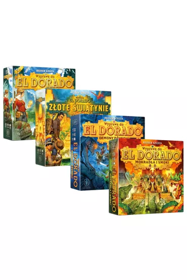 Pakiet Wyprawa do Eldorado, Wyprawa do Eldorado. Dodatki: Z�ote �wi�tynie, Demony d�ungli, Mokrad�a i smoki - Reiner Knizia