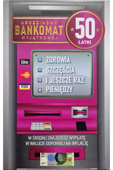 Yeku Karnet Urodziny 50 damskie