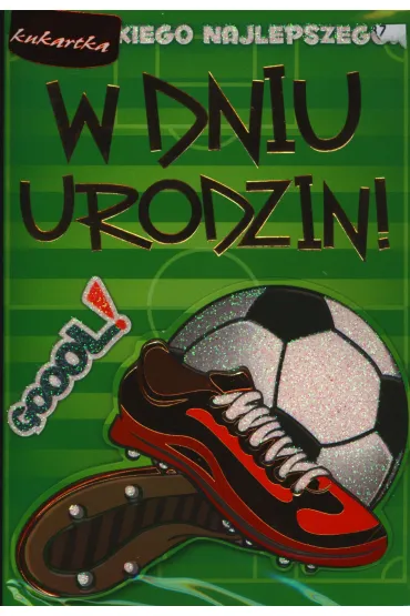 Kukartka Karnet B6 DK-501 Urodziny gool! pi�ka