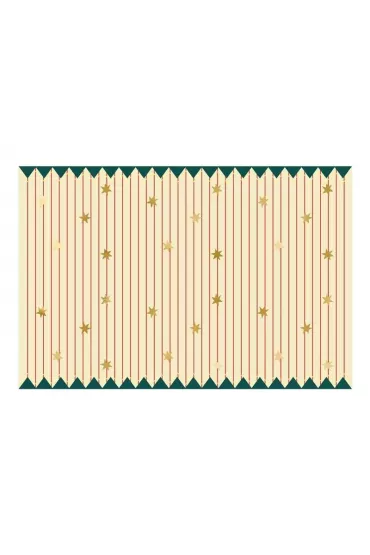 PartyDeco Obrus papierowy Pasy z gwiazdkami 180x120cm