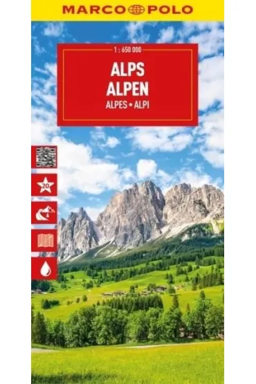 Alpy. Mapa samochodowo-turystyczna w skali 1:650 000
