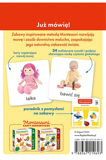Pierwsze s�owa. Montessori. Karty obrazkowe (1-3 lata). Kapitan Nauka