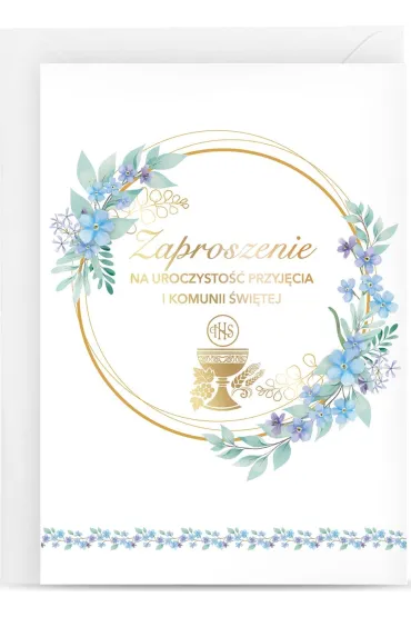 Zaproszenia komunia �w. 4 szt.
