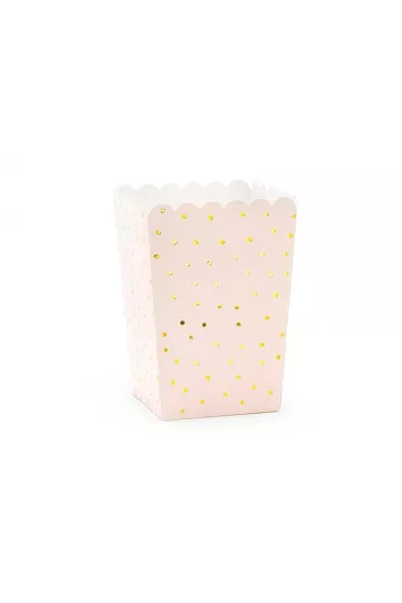 PartyDeco Pude�ka na popcorn kropki 6 szt.
