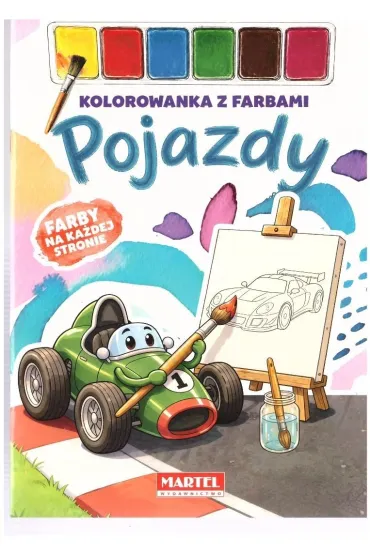 Kolorowanka z farbami Pojazdy