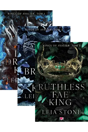 Pakiet Kings of Avalier. Tomy 1-3: Last Dragon King, Broken Elf King, Ruthless Fae King - Leia Stone