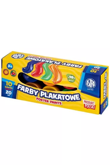 Astra Farby plakatowe 10 x 20 ml