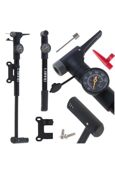 Pompka do roweru z manometrem RALLEX rowerowa r�czna do pi�ki materaca z uchwytem na rower