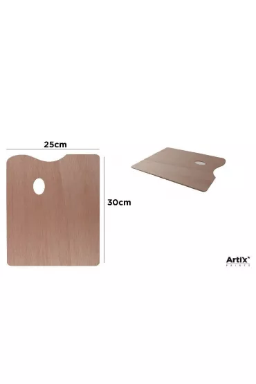 Artix Paleta malarska prostok�tna drewniana 30x25cm