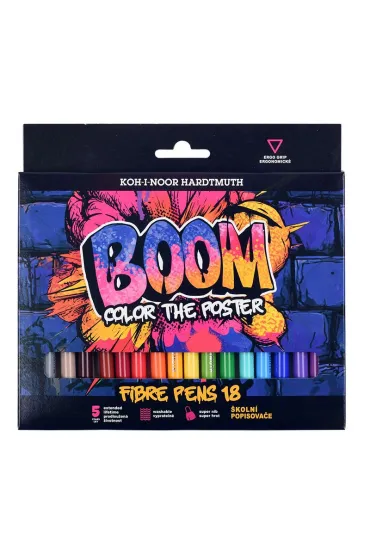 Koh-I-Noor Flamastry Boom 18 kolor�w