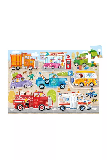 Moto puzzle 40 el. CzuCzu. Auta Bright Junior Media