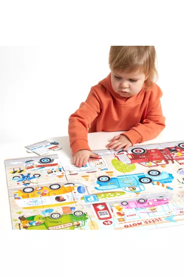 Moto puzzle 40 el. CzuCzu. Auta Bright Junior Media
